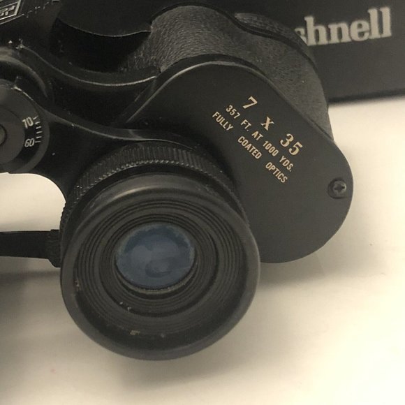 Vintage 60s Bushnell Ensign Binoculars 7x35 Insta Focus Case For Parts Repair - Picture 4 of 16